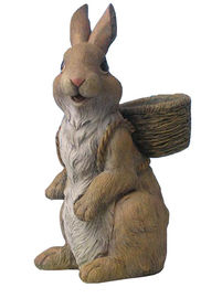 Китай Плантаторы сада цемента милого рюкзака кролика на открытом воздухе в материале смолы поставщик